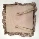 COPPIA CUSCINO LACCI VOLANT SEDIA IMBOTTITO 40X40CM SESTRIERE BEIGE PEZZOLI RETRO