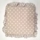 COPPIA CUSCINO LACCI VOLANT SEDIA IMBOTTITO 40X40CM POIS PEZZOLI