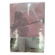 COPRITUTTO COTONE DISEGNO GINKO QUADRIFOGLIO ROSA