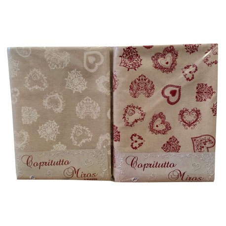 COPRITUTTO MISTO COTONE CUORI MIROS PEZZOLI