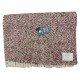 COPERTA MISTO LANA MELANGE SIDNEY ARTIGIANALE ITALIA BORDEAUX