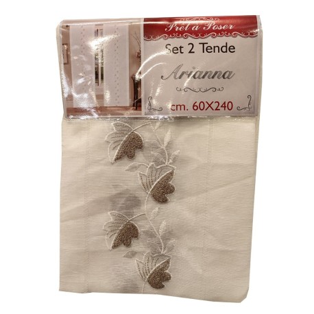 COPPIA TENDE FIORI ARIANNA VT BEIGE