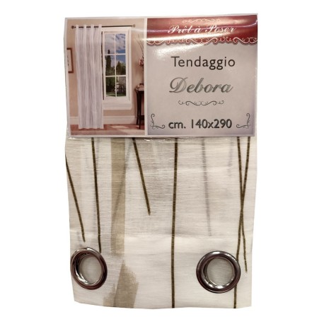 PANNELLO TENDA 140X290CM RIGHE DEBORA VT BEIGE