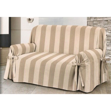 COPERTURA ARREDO DIVANO RIGATO VERONICA ONDA BLU
