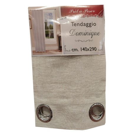 PANNELLO TENDA 140X290CM TINTA UNITA DOMINIQUE  VT BEIGE