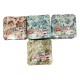 CONFEZIONE 2 PEZZI CUSCINI JACQUARD PER SEDIE  FASCE ELASTICHE FIORI FOGLIE EUROTEX