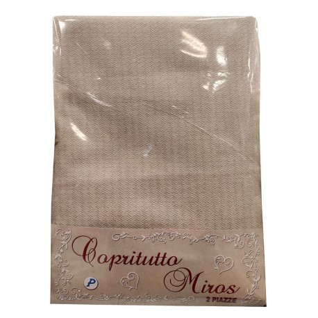 COPRITUTTO MISTO COTONE ROMBINO MIROS PEZZOLI BEIGE