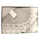 TRAPUNTINO MATRIMONIALE TULLE MACRAME&#039; FEDERICA NAZARENO GABRIELLI GRIGIO
