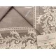 COMPLETO LENZUOLA COTONE MATRIMONIALE TULLE MACRAME&#039; FEDERICA NAZARENO GABRIELLI GRIGIO PARTICOLARE