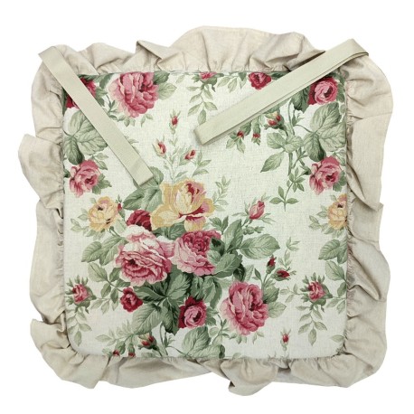 COPPIA CUSCINO SEDIA LACCI VOLANT 40X40CM SANDERSON PEZZOLI