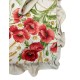COPPIA CUSCINO SEDIA LACCI VOLANT 40X40CM PAPAVERO SPIGA PEZZOLI PARTICOLARE