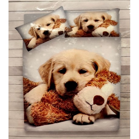 COMPLETO LENZUOLA COPRILETTO DIGITALE CANI SOFT DOG 48 LOVELY HOME CARTELLINO