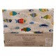 COMPLETO LENZUOLA COTONE PESCIOLINI COLORATI DOLCE NOTTE PEZZOLI RETRO
