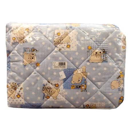 TRAPUNTA LETTINO LEGGERA COTONE ORSETTI PEZZOLI AZZURRO