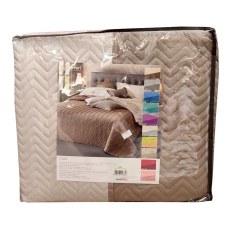 TRAPUNTINO MATRIMONIALE MICROFIBRA DOUBLE FACE CLIO GF FERRARI BEIGE