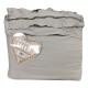 TRAPUNTINO MATRIMONIALE MICROFIBRA CON BORSA E VOLANT ELODIE PEZZOLI BEIGE