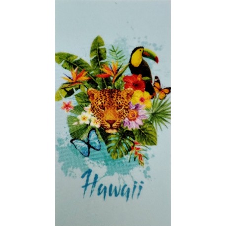 TELO MARE SPUGNA 80X160CM TROPICAL HAWAAI LOVELY HOME CARTELLINO