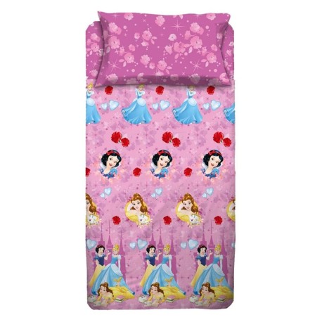 COMPLETO LENZUOLA SINGOLO COTONE PRINCESS DISNEY