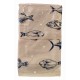 TELO MARE FOUTA CON TASSEL 90X190CM BLUE FISH SOPHIE RETRO