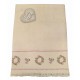 SET SPUGNA ASCIUGAMANO + OSPITE UNCINETTO PEONY GITIESSE PANNA