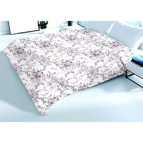 COPRILETTO COTONE PIQUET ACQUERELLO QUADRIFOGLIO
