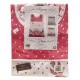 SET CUCINA ARREDO COTONE STAMPATO FLORA PREZIOSA COPRIABITO