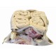 SET 4 PEZZI LAVETTE SPUGNA 30 X 30 CM FLOWER HELEN PANNA