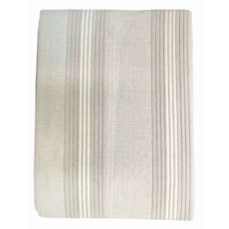 COPRITUTTO COPRILETTO MATRIMONIALE MISTO COTONE SEERSUCKER ONDA BLU BEIGE