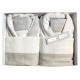 COMPLETO SPUGNA 8 PEZZI ACCAPPATOIO ASCIUGAMANO OSPITE MANOPOLE ISABELLE CAREZZE BEIGE