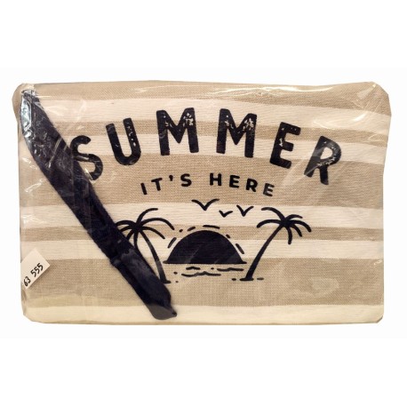 TELO MARE FOUTA 90X175CM CON POCHETTE SUMMER SOPHIE BEIGE