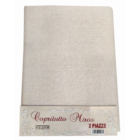 COPRITUTTO MISTO COTONE TINTA UNITA MIROS PEZZOLI BEIGE