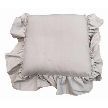COPPIA CUSCINO SEDIA LACCI VOLANT 40X40CM PANAMA PEZZOLI BEIGE