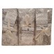 ASSORTITO 3 PEZZI COMPLETO LENZUOLA MATRIMONIALE COTONE PERCALLE ROSE BEIGE HOME SWEET HOME