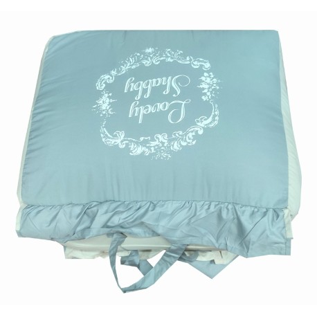 TRAPUNTA INVERNALE MATRIMONIALE MICROFIBRA DOPPIO VOLANT LOVELY SHABBY ANAIS GITIESSE GRIGIO