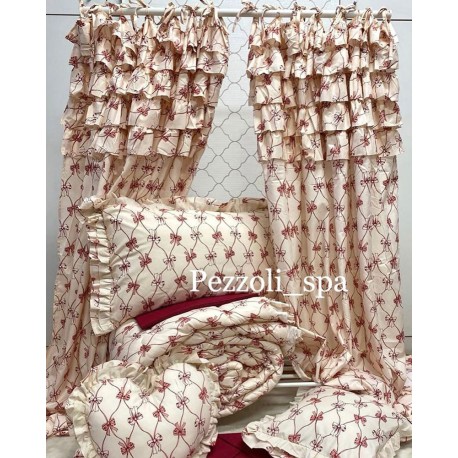 SET ARREDO TRAPUNTA TENDE CUSCINO COPRIGUANCIALE BEATRICE LOVELY SHABBY GITIESSE