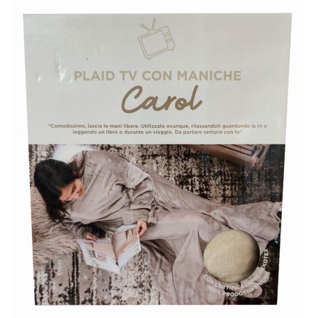 PLAID TV CON MANICHE DONNA PILE CAROL LOVELY HOME