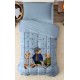 TRAPUNTA INVERNALE MICROFIBRA SINGOLO TEDDY LINEA ORO AZZURRO
