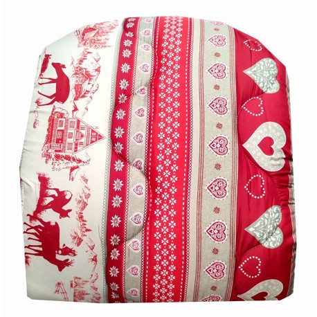 TRAPUNTA INVERNALE MICROFIBRA SHABBY CUORI RENNE DIADEMA