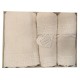 SET 5 PEZZI SPUGNA 2 ASCIUGAMANI + 2 OSPITE + 1 TELO BAGNO VALENTINA HELEN PANNA