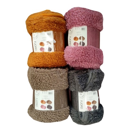 PLAID PILE TINTA UNITA AGNELLATO FJORD EASY HOME