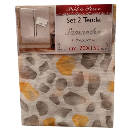 COPPIA TENDE STAMPATA SAMANTHA VT GIALLO