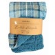 PLAID PILE AGNELLATO STAMPATO BUBBLE LOVELY HOME BLU