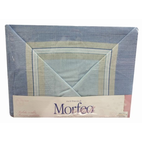 COMPLETO LENZUOLA FLANELLA MATRIMONIALE QUADRETTINI K2058 MORFEO AZZURRO