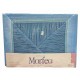 COMPLETO LENZUOLA FLANELLA MATRIMONIALE RIGHE K2079 MORFEO AZZURRO