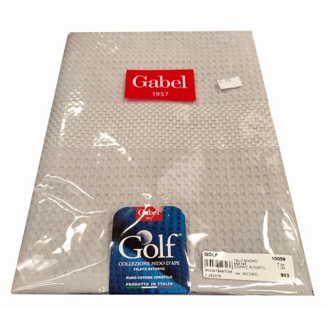 TELO BAGNO TINTA UNITA NIDO D'APE 95X145CM GOLF GABEL ACCIAIO
