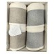 SET SPUGNA 2 ASCIUGAMANO + 2 OSPITE DIGITALE BASIC SASSI HELEN SPUGNA PANNA GRIGIO SABBIA