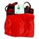 PLAID PILE 130X160CM ROSSO CON BORSA TARTAN GLASGOW EASY HOME