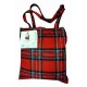 PLAID PILE 130X160CM ROSSO CON BORSA TARTAN GLASGOW EASY HOME
