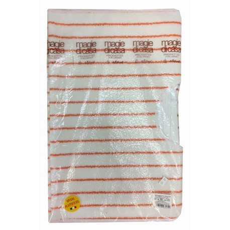 BAVAGLIONE ADULTO DAVIDE 6 PEZZI SPUGNA PLASTIFICATA 50X70CM LACCETTI MAGIE DI CASA