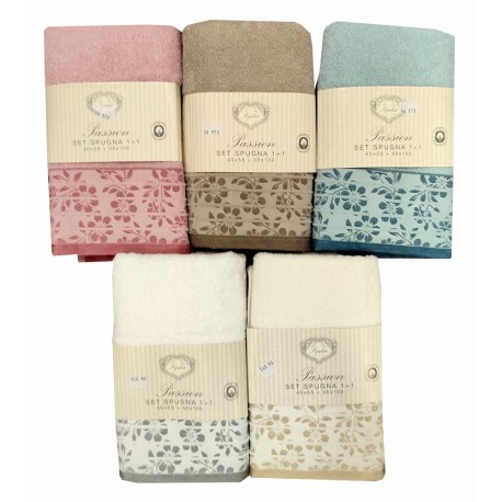 SET 1+1 ASCIUGAMANO + OSPITE JACQUARD PASSION SOPHIE